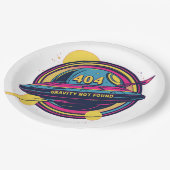 Assiettes En Carton 404 Gravité introuvable - Art Spop Rétro (Angle)