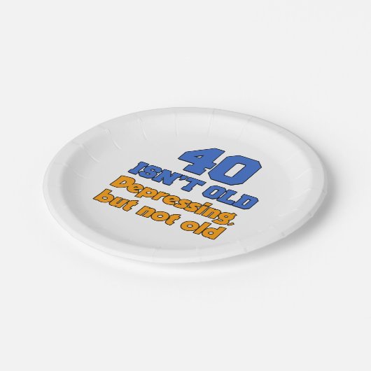 Assiettes En Carton 40 est déprimant pas vieilles 40ème Plaques de fêt (Angle)
