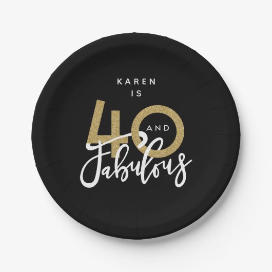 Assiettes En Carton 40 et fabuleux  (Devant)