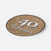 Assiettes En Carton 40 et Fabulous Gold Parties scintillant 40e annive (Angle)