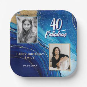 Assiettes En Carton 40 et Fabulous Marble Parties scintillant 2 Photo 