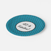 Assiettes En Carton 40 et Pois bleus fabuleux (Angle)