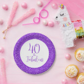Assiettes En Carton 40 & Fabuleux anniversaire Sparkly Purple Parties  (Fête)