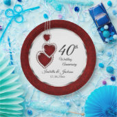 Assiettes En Carton 40e, 52e ou 80e anniversaire de Mariage de Ruby (Fête)
