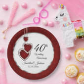 Assiettes En Carton 40e, 52e ou 80e anniversaire de Mariage de Ruby (Fête)