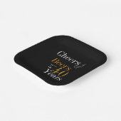 Assiettes En Carton 40e Anniversaire Bières et encouragements Black Go (Angulaire)