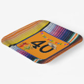 Assiettes En Carton 40e anniversaire Conception mexicaine (Angulaire)