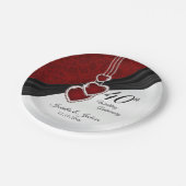 Assiettes En Carton 40e anniversaire du Mariage de Ruby (Angle)