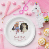 Assiettes En Carton 40e anniversaire du Mariage Ruby 2 Photo (Fête)