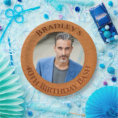 Assiettes En Carton 40e anniversaire en cuir Brown (Fête)