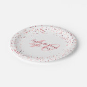 Assiettes En Carton 40ème anniversaire du Mariage Ruby Stardust Confet (Angle)