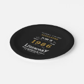 Assiettes En Carton 40th Birthday 1986 Legendary Retro (Angle)