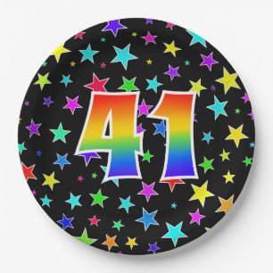 Assiettes En Carton 41e événement : Bold, Fun, Arc-en-ciel coloré 41