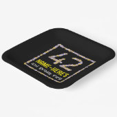 Assiettes En Carton 42e anniversaire : Floral Flowers Numéro, Nom pers (Angulaire)