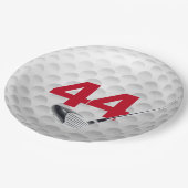 Assiettes En Carton 44e anniversaire Golf Ball Design (Angle)
