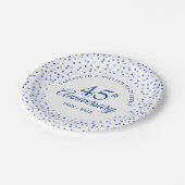 Assiettes En Carton 45e 65e anniversaire amour Coeurs Confetti (Angle)