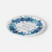 Assiettes En Carton 45e/65e anniversaire de Sapphire (Angle)