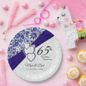 Assiettes En Carton 45e /65e anniversaire du Mariage bleu Sapphire (Fête)