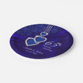 Assiettes En Carton 45e /65e Sapphire Mariage Anniversaire Conception (Angle)
