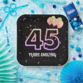 Assiettes En Carton 45e anniversaire Balloons et Confetti (Fête)