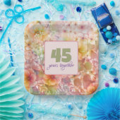 Assiettes En Carton 45e anniversaire Cosmos Floral Design (Fête)