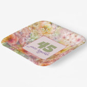 Assiettes En Carton 45e anniversaire Cosmos Floral Design (Angulaire)