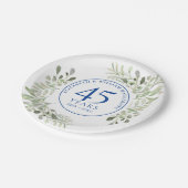 Assiettes En Carton 45e anniversaire du 65e Mariage Verdure (Angle)