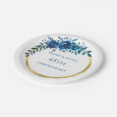 Assiettes En Carton 45e et 65e anniversaire de Sapphire (Angle)