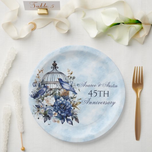 Assiettes En Carton 45e et 65e édition du Sapphire (Mariage)