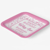 Assiettes En Carton 45th Party Random Number Pattern Pink/White (Angulaire)