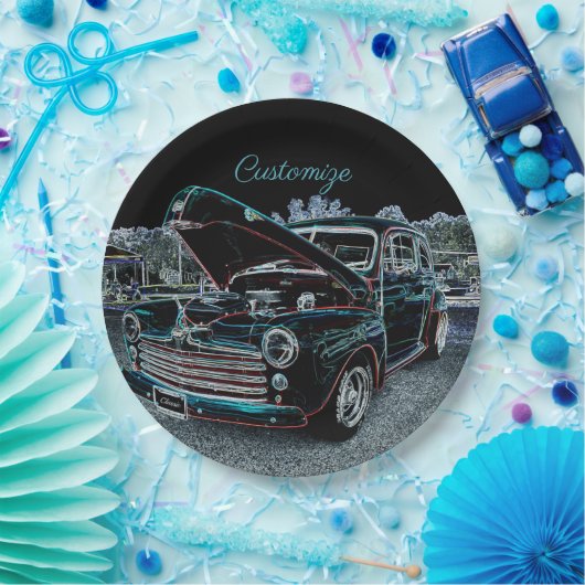 Assiettes En Carton 47 Automobile classique (Fête)