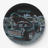 Assiettes En Carton 47 Automobile classique (Devant)