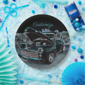 Assiettes En Carton '47 plaques à papier d'automobile classique (Fête)