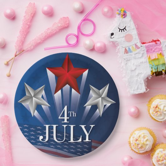 Assiettes En Carton 4 juillet (Fête)