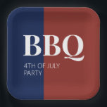 Assiettes En Carton 4 juillet<br><div class="desc">Vaisselle simple et moderne rouge blanc et bleu.</div>