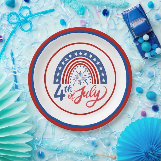 Assiettes En Carton 4 juillet (Fête)