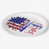 Assiettes En Carton 4 juillet (Angle)