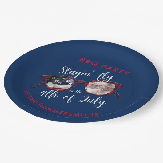 Assiettes En Carton 4 juillet (Angle)