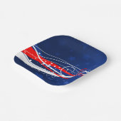 Assiettes En Carton 4 Juillet Abstrait (Angulaire)