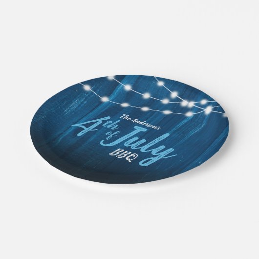 Assiettes En Carton 4 juillet barbecue rustique (Angle)