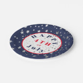 Assiettes En Carton 4 juillet Bleu Rouge Blanc (Angle)