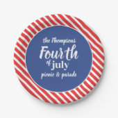 Assiettes En Carton 4 juillet Cute été personnalisé (Devant)