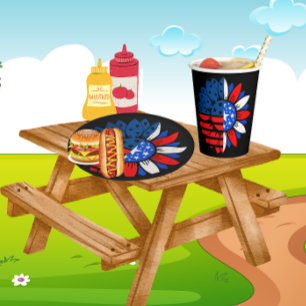 Assiettes En Carton 4 juillet double