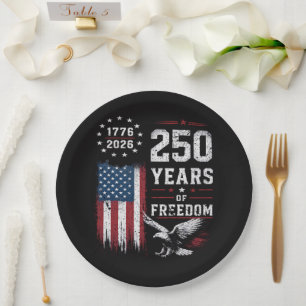 Assiettes En Carton 4 juillet Drapeau américain patriotique États-Unis