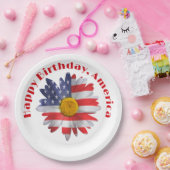 Assiettes En Carton 4 juillet Drapeau Daisy (Fête)