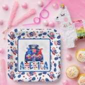 Assiettes En Carton 4 juillet Gnomes (Fête)