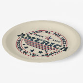 Assiettes En Carton 4 juillet heureux (Angle)