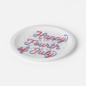 Assiettes En Carton 4 juillet heureux/7" plaques à papier (Angle)