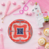 Assiettes En Carton 4 juillet Kaleidoscope Rouge Blanc Bleu (Fête)