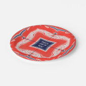 Assiettes En Carton 4 juillet Kaleidoscope Rouge Blanc Bleu (Angle)